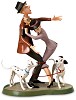 WDCC Disney Classics One Hundred and One Dalmatians Roger And Anita And Pongo And Perdita Tangled Up Romance Porcelain Figurine