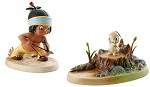 WDCC Disney Classics Little Hiawatha And Bunny Mighty HunterPorcelain Figurine