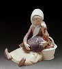 Lladro Girl With Turkey 1969-81