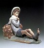 Lladro Shepherd With Bird 1970-85