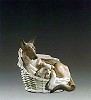 Lladro German Sherperd With Pup 1970-75