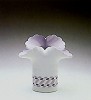 Lladro White Basket Vase 1989-90