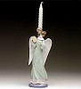 Lladro Angel With Tambourine Candelholder 1993-97