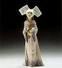 Lladro Medieval Maiden With Cat 1994-96 ***