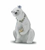 Lladro Resting Polar Bear With Flowers 1997-01