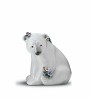 Lladro Seated Polar Bear With Flowers 1997-01