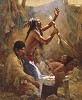 Howard Terpning&nbsp;Medicine Man of the Cheyenne Masterwork Anniversary Canvas)