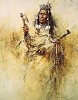 Howard Terpning&nbsp;CROW PIPE HOLDER Artist Proof