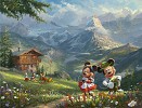 Thomas Kinkade Disney&nbsp;Mickey And Minnie In The Alps