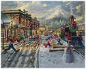Thomas Kinkade Disney&nbsp;Mickey and Minnie Candy Cane Express