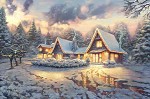 Thomas Kinkade Disney&nbsp;Mickey and Minnie Christmas Lodge