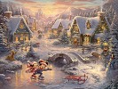 Thomas Kinkade Disney&nbsp;Mickey and Minnie - Sweetheart Holiday