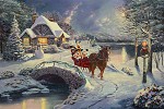 Thomas Kinkade Disney&nbsp;Mickey and Minnie Evening Sleigh Ride
