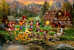 Thomas Kinkade Disney&nbsp;Disney Mickey and Minnie Rocky Mountain Round-Up