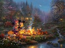 Thomas Kinkade Disney&nbsp;Mickey and Minnie - Sweetheart Campfire