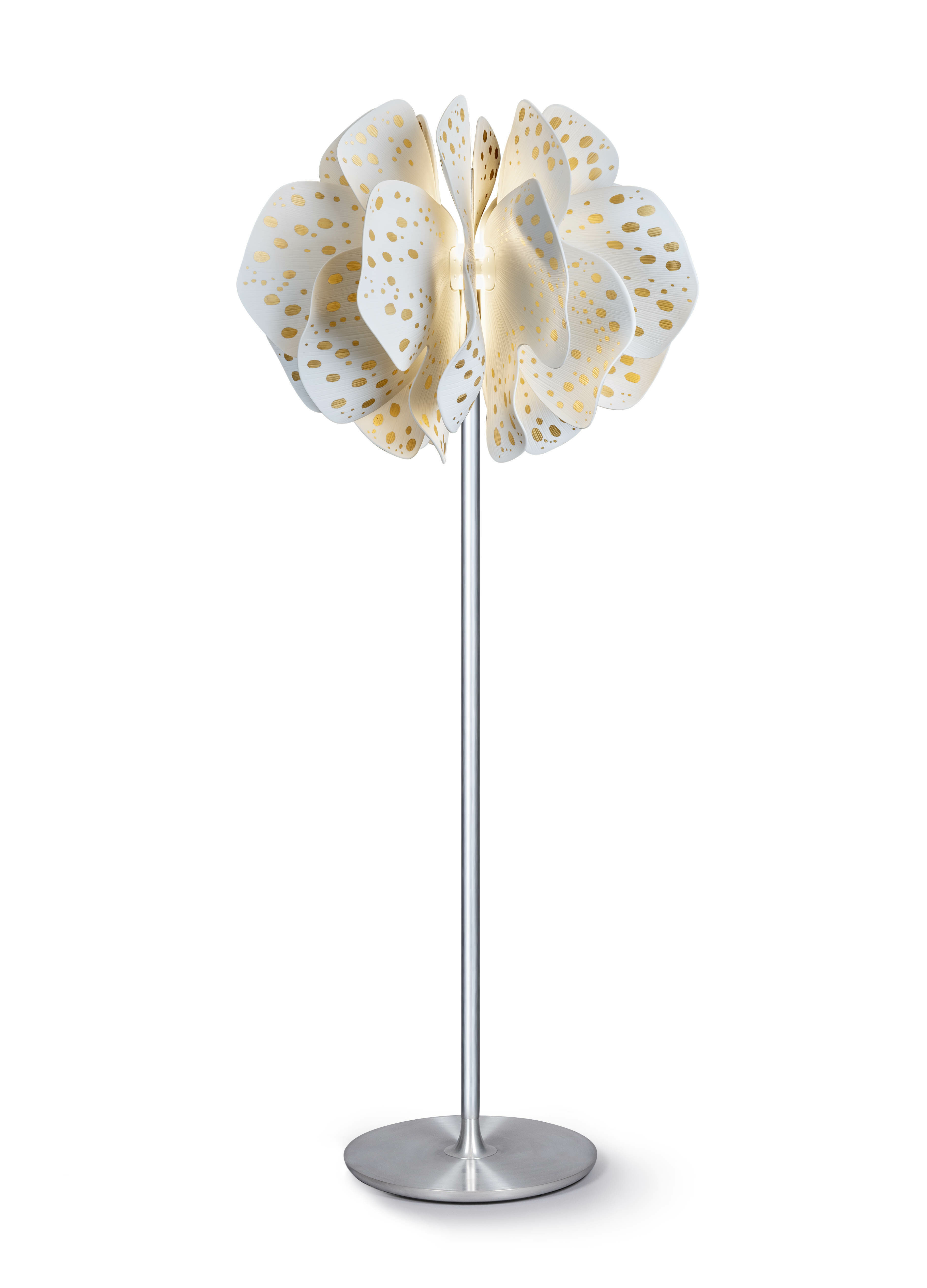 Lladro Lighting Nightbloom Floor Lamp White & gold