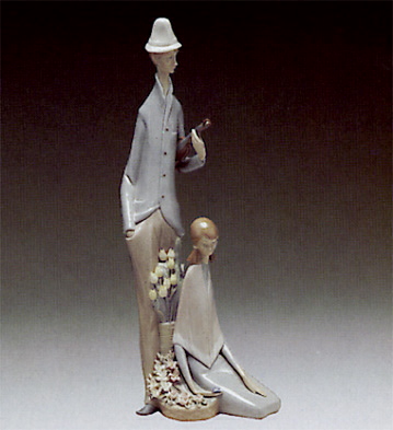 Lladro Violinist With Girl 1969-91 1039G