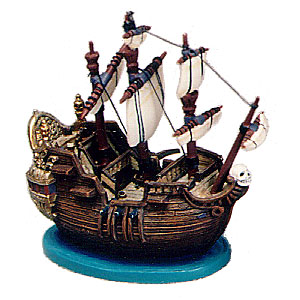 WDCC Disney Classics Peter Pan Captain Hook Ship Ornament Jolly Roger Ornament Porcelain Figurine from The Disney Movie Peter Pan