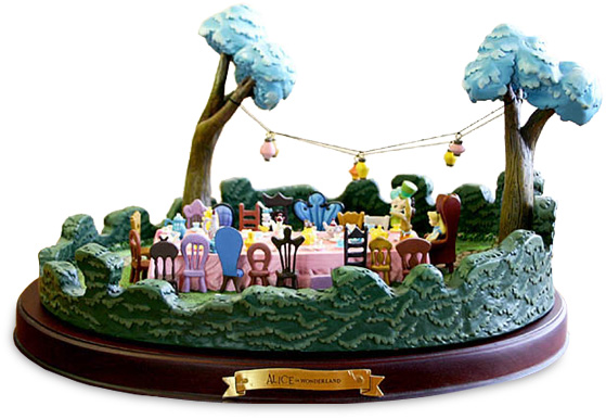 Alice Tea house, Wooden tea box, Alice in wonderland, Tea Party