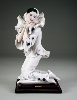 Giuseppe Armani Pierrot And The Rose 1662C Open Edition Sculpture ...