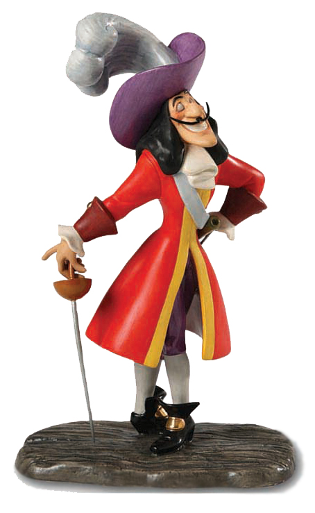WDCC Disney Classics Peter Pan Captain Hook Silver Tongued Scoundrel  4024287 Porcelain Figurine