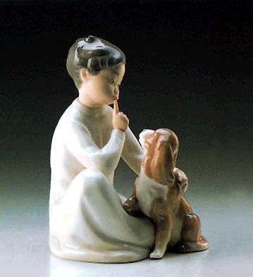 Boy With Dog 1970 97 Lladro Porcelain Figurine