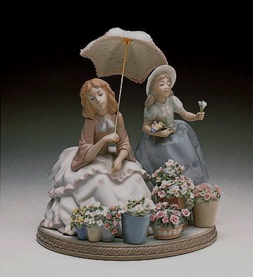 Lladro Flowers For Sale 1989-2000 5537G Porcelain Figurine