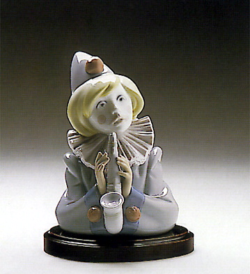 Lladro Sad Note Clown 1989-93 5586G Porcelain Figurine