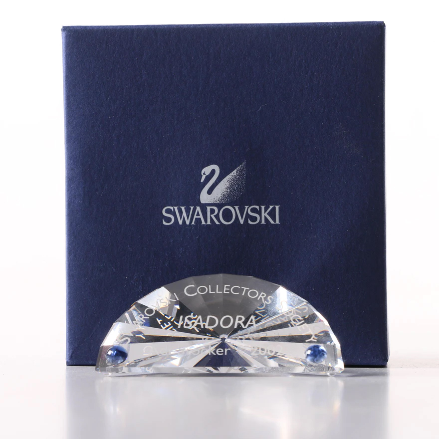 viel Internationale Onrustig Swarovski Crystal Isadora 2002 Title Plaque in English