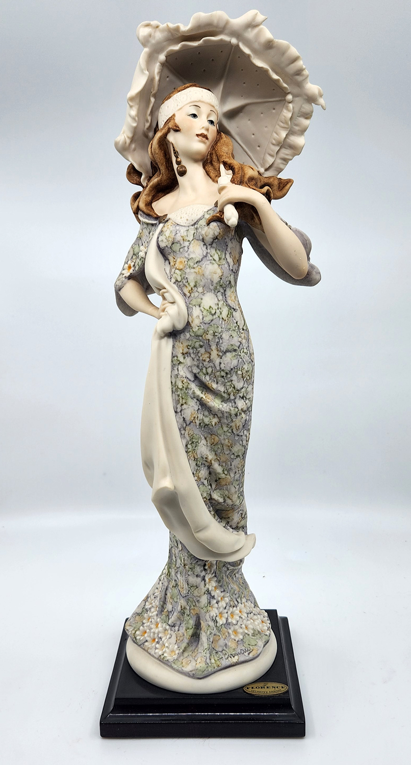 Giuseppe Armani Lady With Umbrella 0949C Open Edition Sculpture.