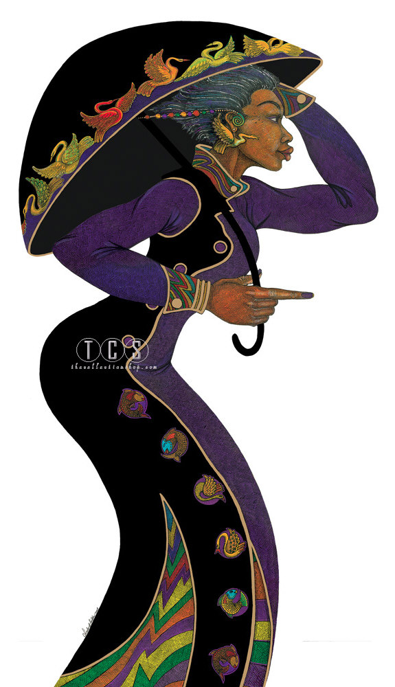 Charles Bibbs Black Umbrella African American Fine Art