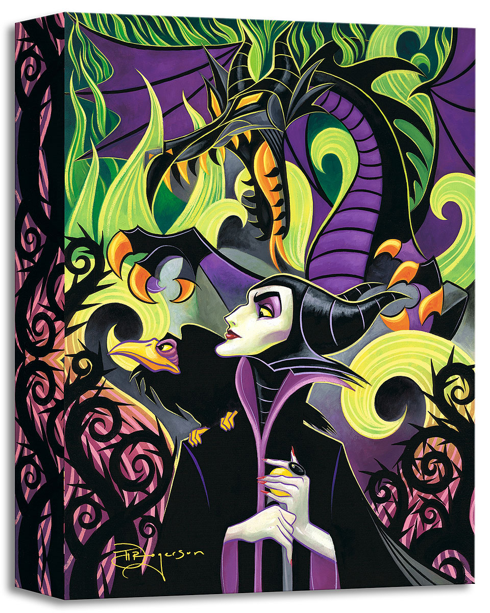 Tim Rogerson Maleficent's Fury From Disney Sleeping Beauty Gallery Wrapped  Giclee On Canvas Disney Fine Art