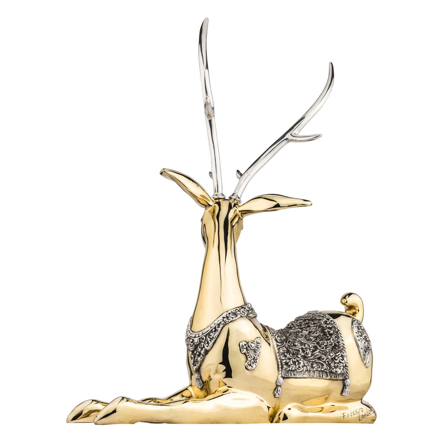 Dargenta Young Thai Gold Deer Statue