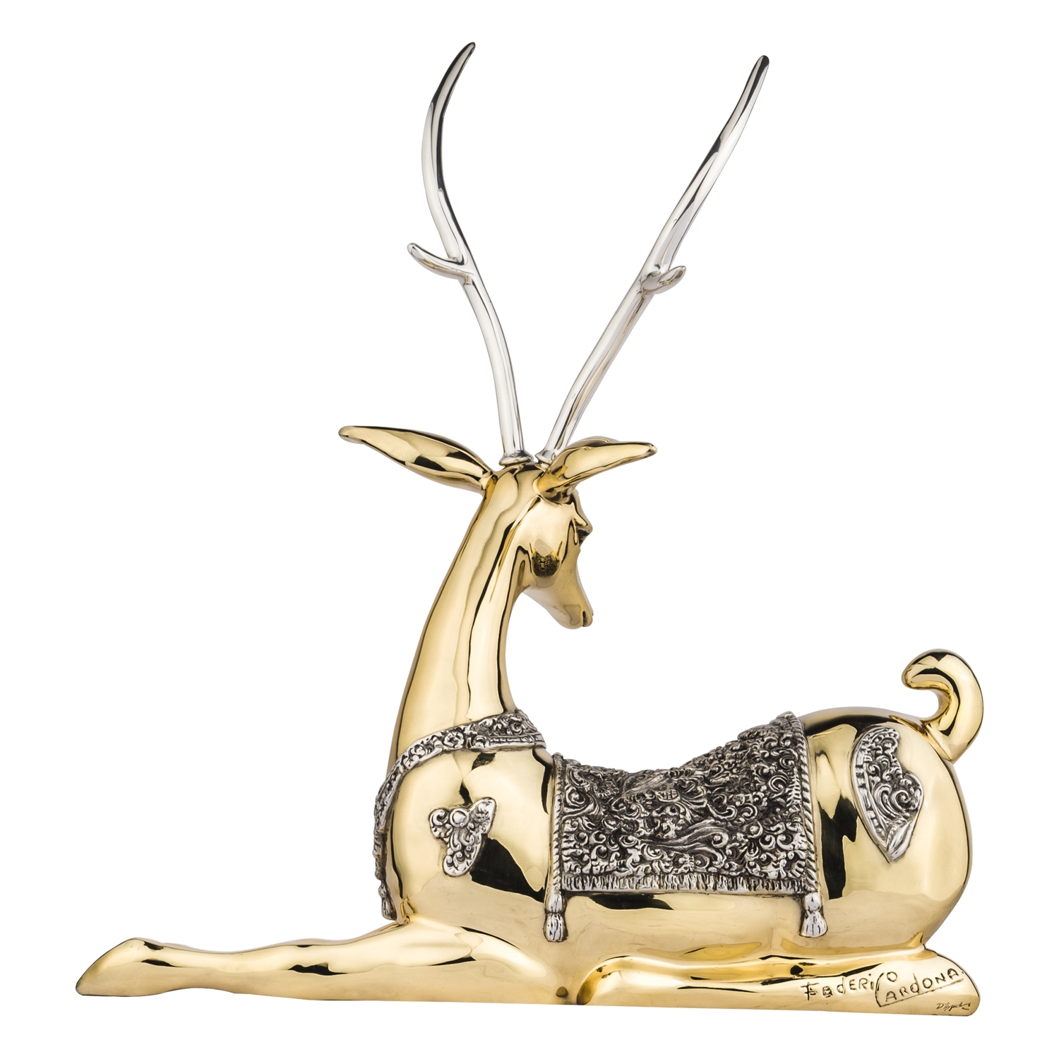 Dargenta Young Thai Gold Deer Statue