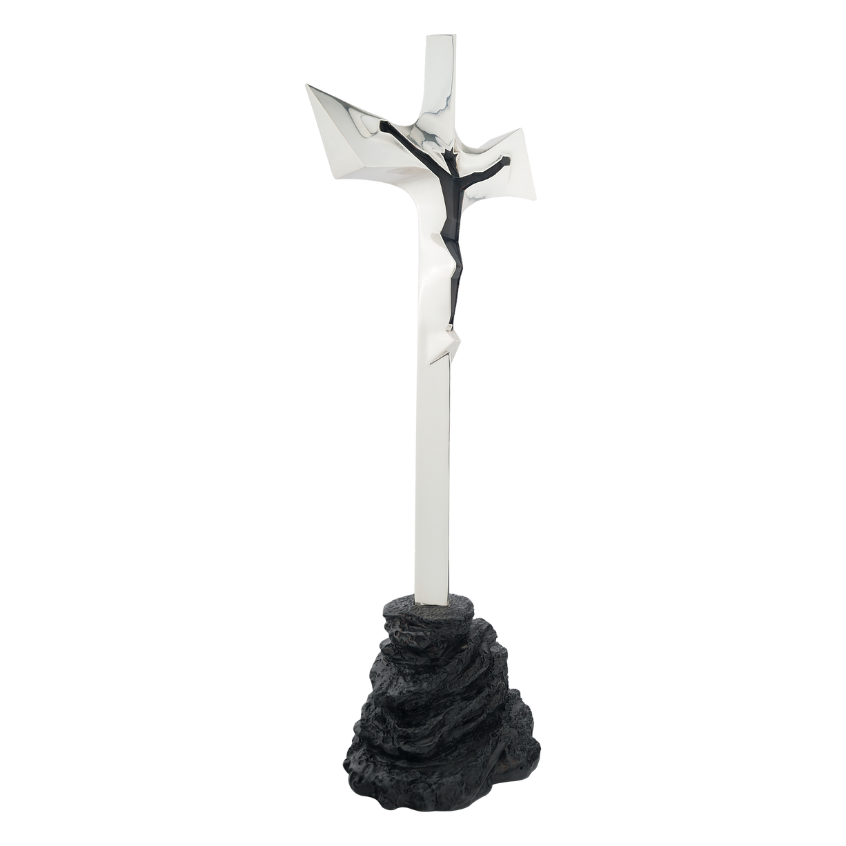 Dargenta Silver Cross on a Rock