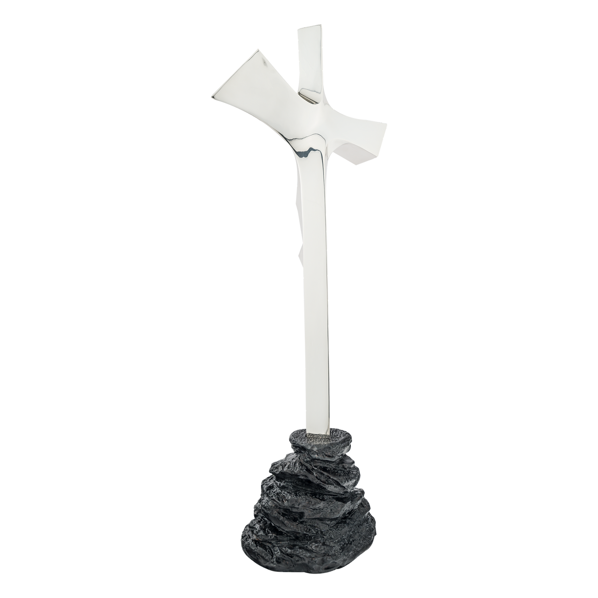 Dargenta Silver Cross on a Rock