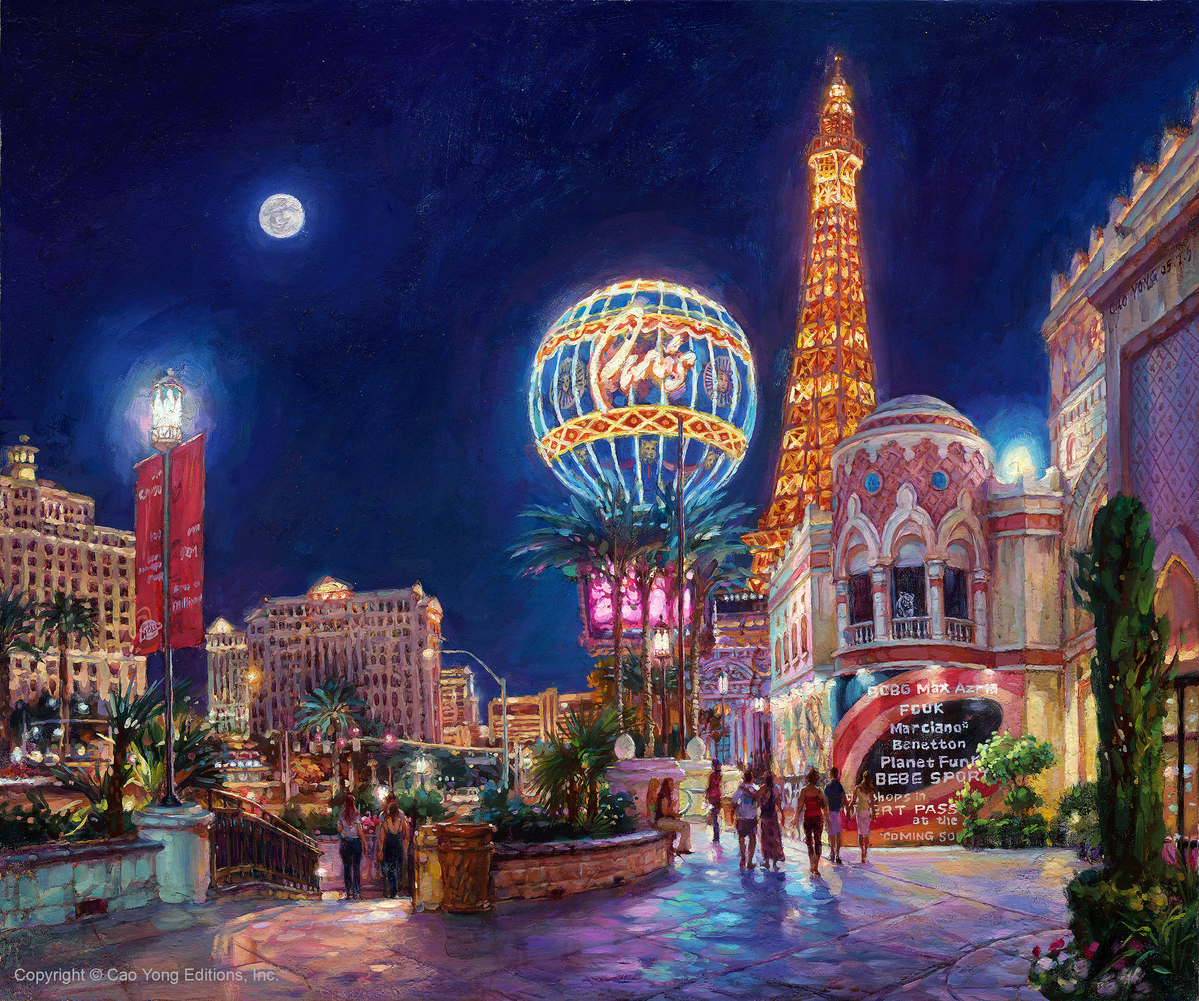 Cao Yong Paris, Las Vegas Artist Proof Giclee On Canvas Artist Proof