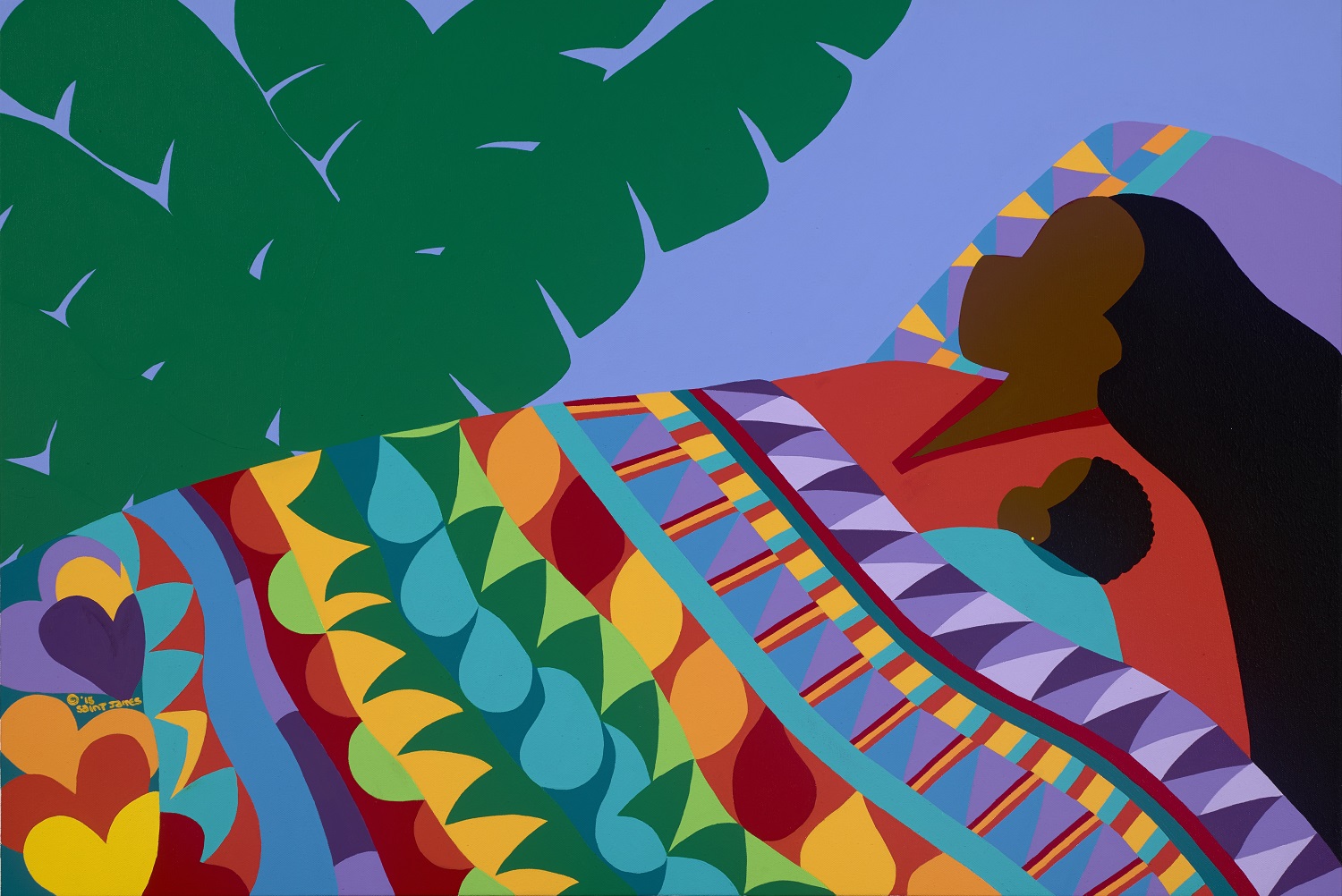 Synthia SAINT JAMES Slumber Giclee On Canvas African American Fine Art