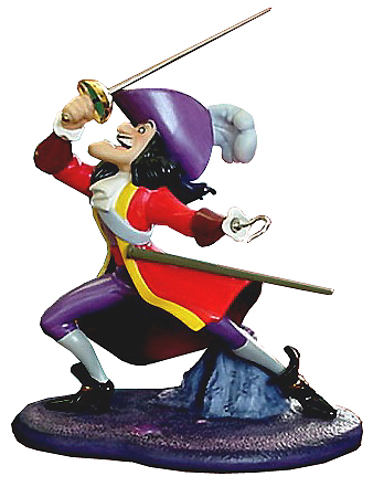WDCC Disney Classics Peter Pan Captain Hook I've Got You This Time Porcelain Figurine from The Disney Movie Peter Pan