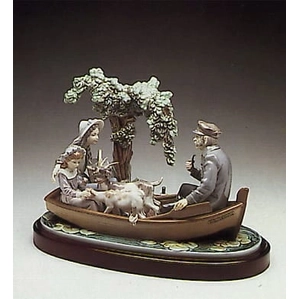 Lladro On the Lake Porcelain Figurine