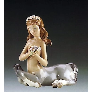 Lladro Wistful Centaur Girl Porcelain Figurine