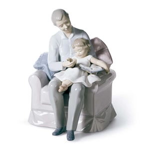 Lladro Grandfather's Stories Porcelain Figurine
