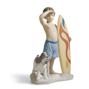 Lladro SURF'S UP Porcelain Figurine