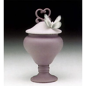 Lladro Violet Heart Sweet Box Porcelain Figurine