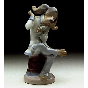 Lladro Dog Singer 1971-78 Porcelain Figurine