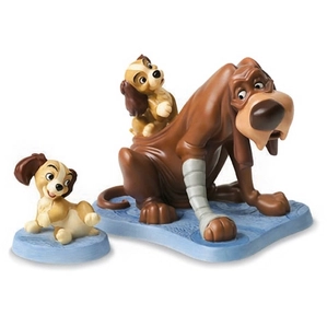 WDCC Disney Classics Lady And The Tramp Trust And Puppy Old Dog, New Tricks & Playful Pup 