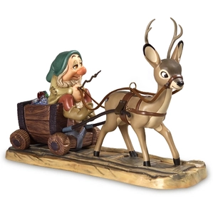 WDCC Disney Classics Snow White Sleepy with Deer Drawn Cart In a Mine In a Mine 