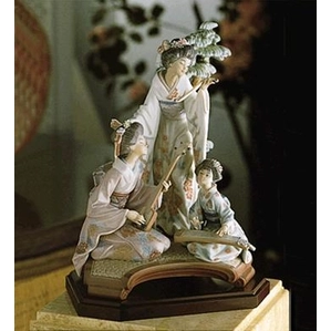 スポーツ LLADRO Set of Two Figurines: Lladro Golfer, Waiting To Tee Off and
