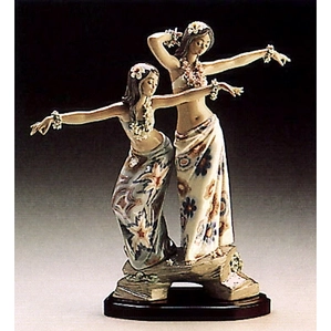 スポーツ LLADRO Tahitian / HawaIIan Dancing Girls 1986-95 by Lladro