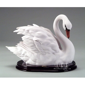 Giuseppe Armani Swan - Semi-Closed Wings Sculpture